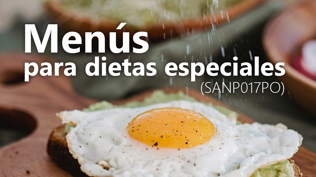 Curso de Men&uacute;s para dietas especiales (SANP017PO)
